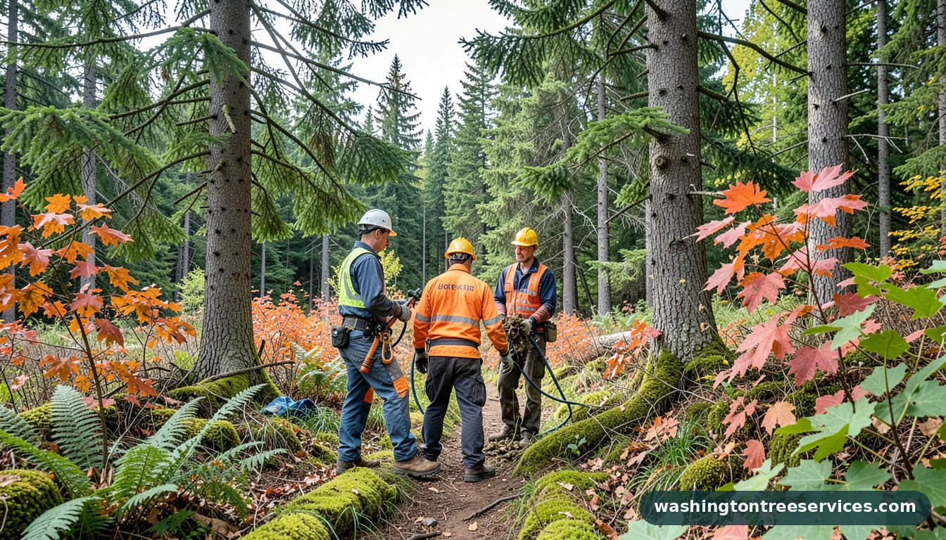 Professional equipment for tree service kent in Washington tree service kent - tree service equipment and crew in Washington