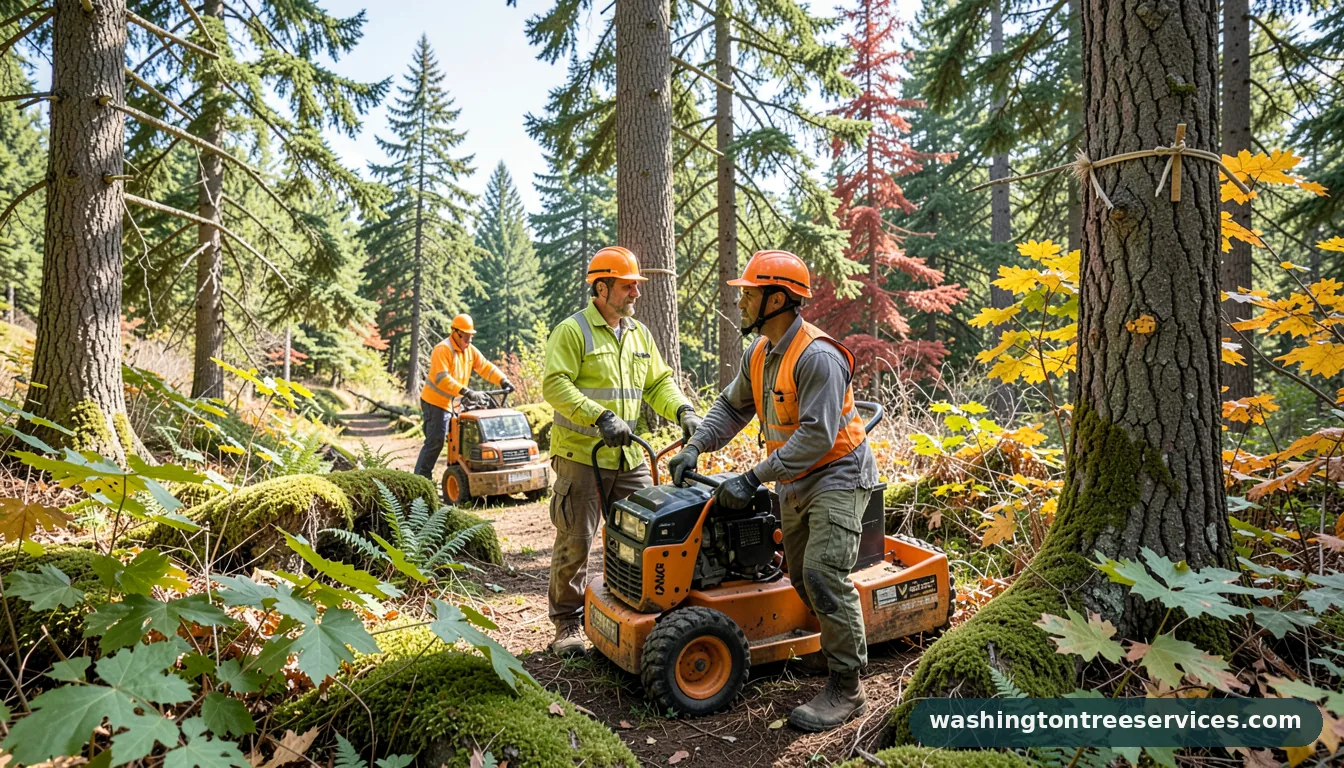 tree service kitsap - tree service equipment and crew in Washington
