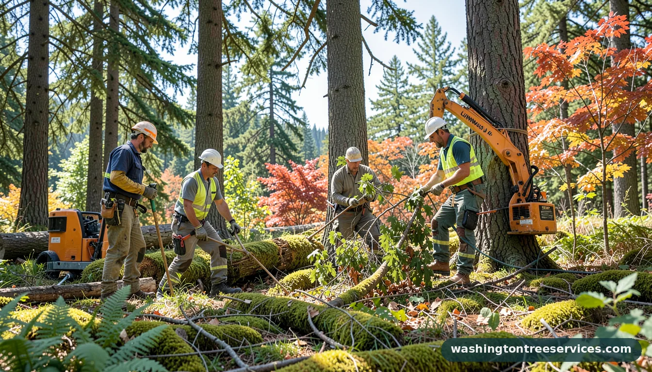 tree service lynnwood wa - tree service equipment and crew in Washington