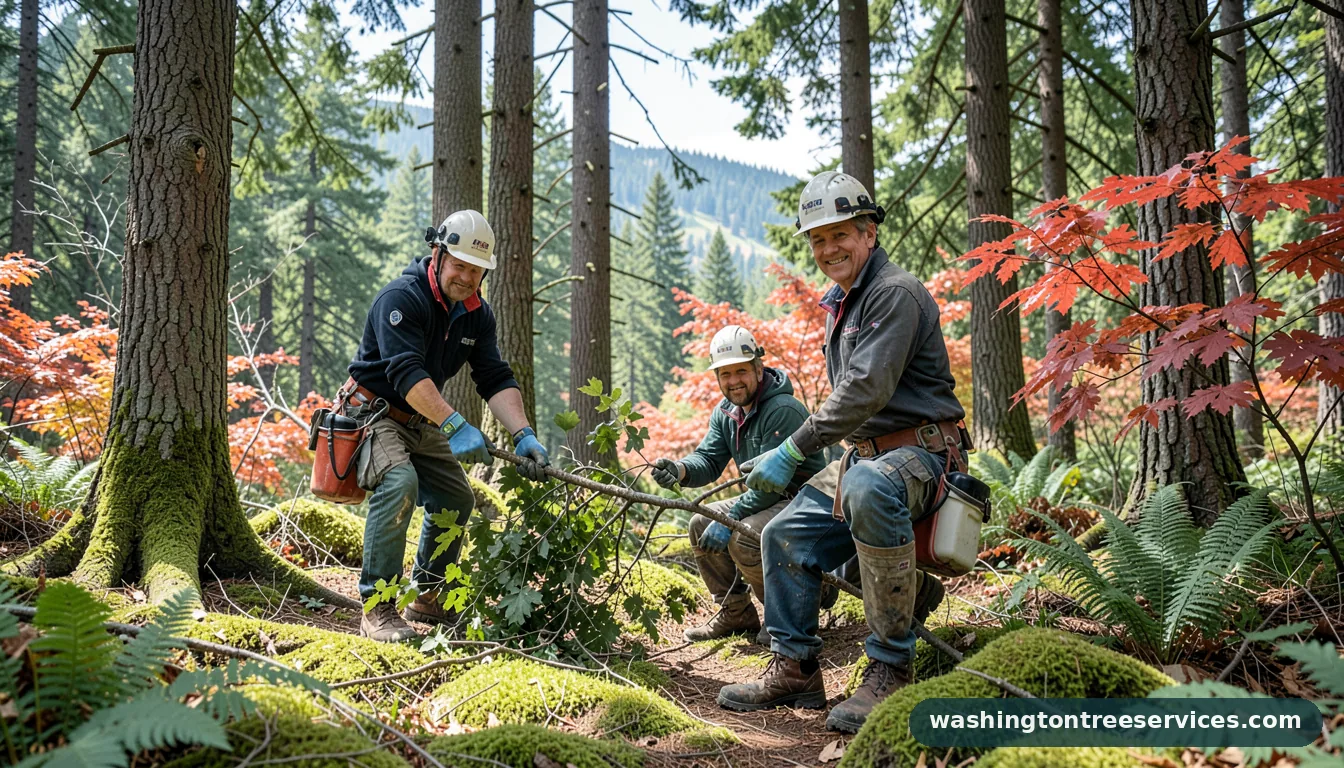 Certified arborists handling tree service lynnwood in Washington tree service lynnwood - certified arborists at work in Washington