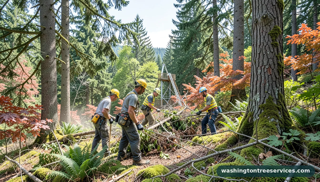 Completed tree service lynnwood project by Washington Tree Services tree service lynnwood - completed tree work by Washington Tree Services