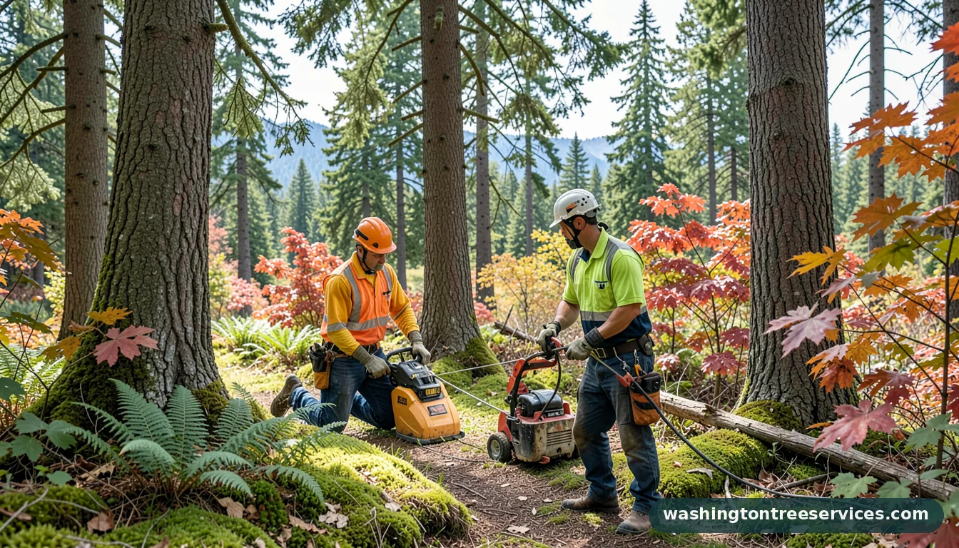 tree service marysville - tree service equipment and crew in Washington