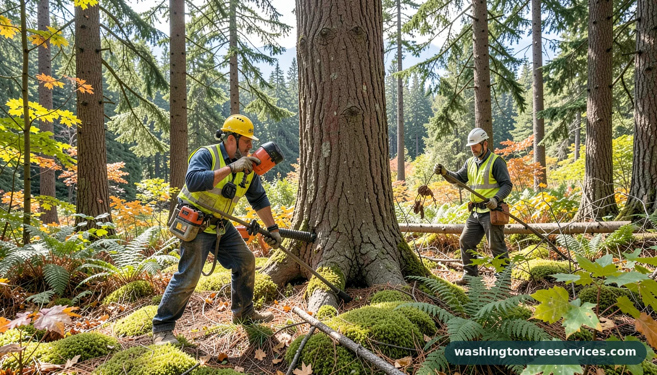 Certified arborists handling tree service poulsbo in Washington tree service poulsbo - certified arborists at work in Washington