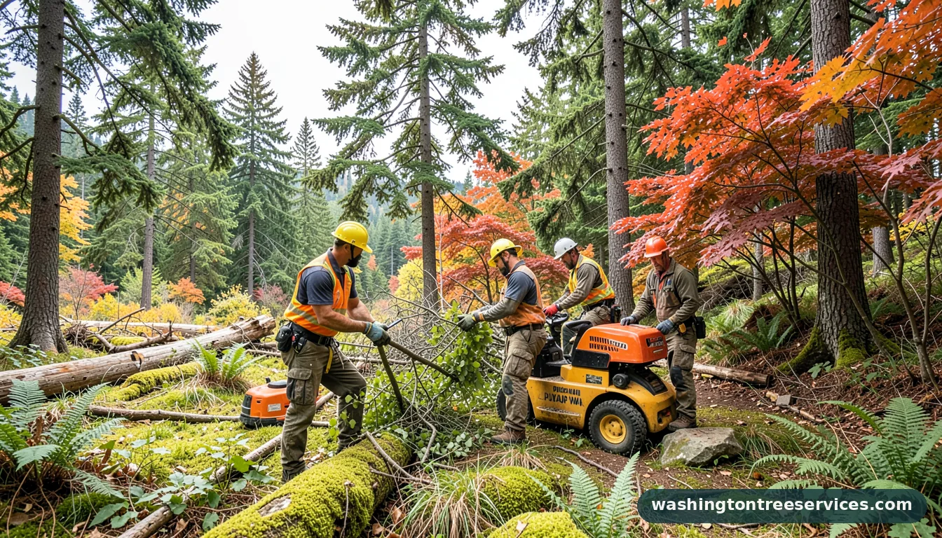 Completed tree service puyallup wa project by Washington Tree Services tree service puyallup wa - completed tree work by Washington Tree Services