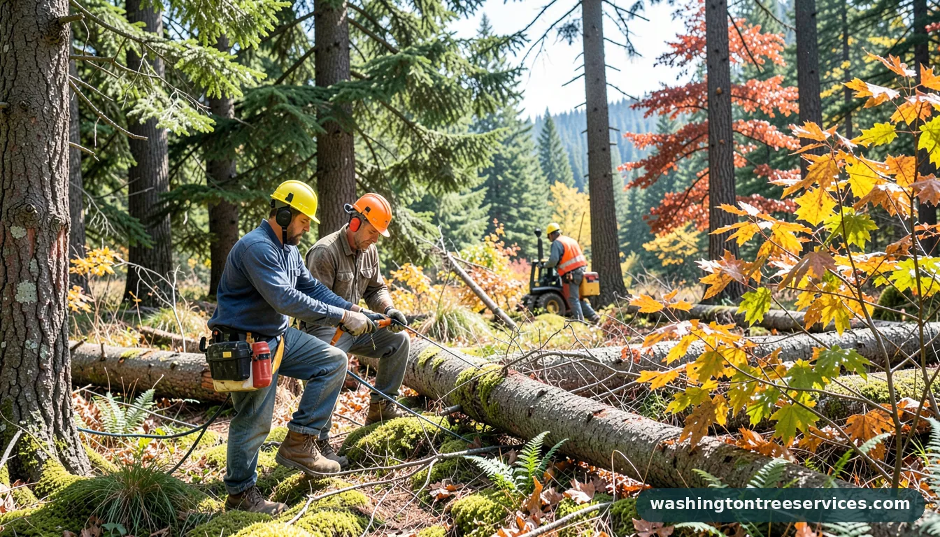 Certified arborists handling tree service puyallup in Washington tree service puyallup - certified arborists at work in Washington