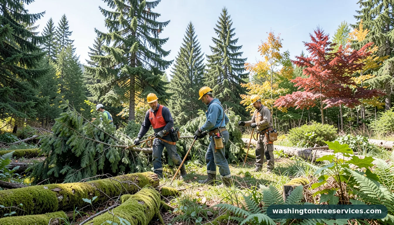 Completed tree service puyallup project by Washington Tree Services tree service puyallup - completed tree work by Washington Tree Services