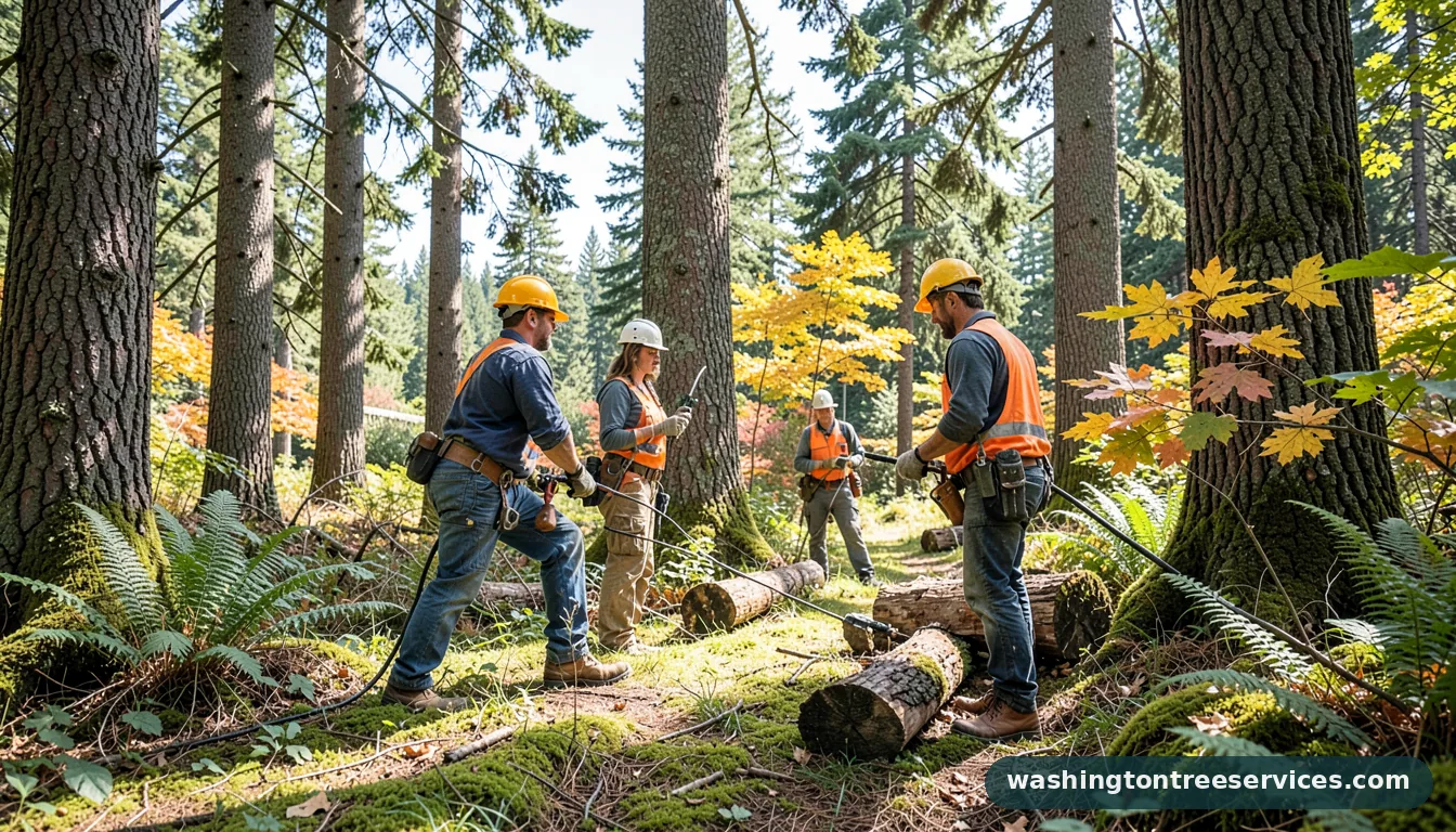 tree service redmond wa - tree service equipment and crew in Washington
