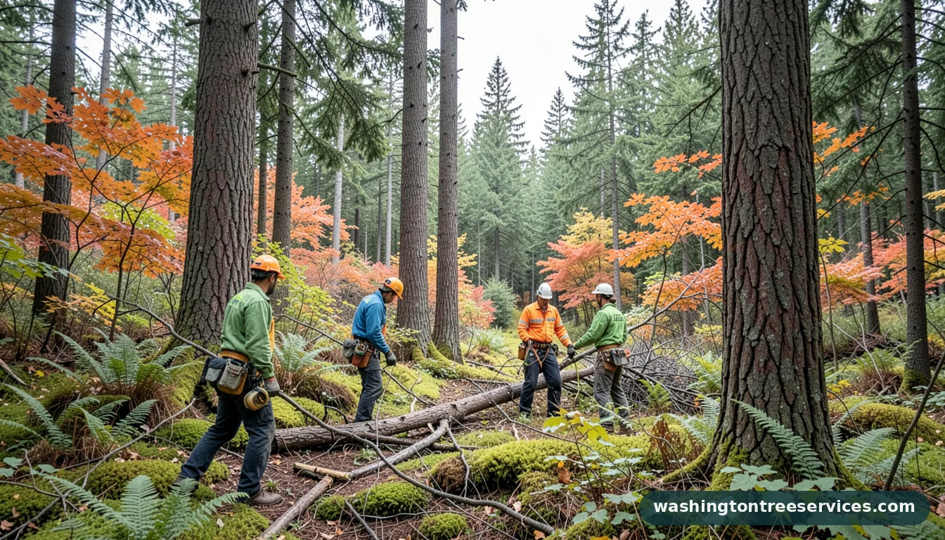 tree service renton - tree service equipment and crew in Washington