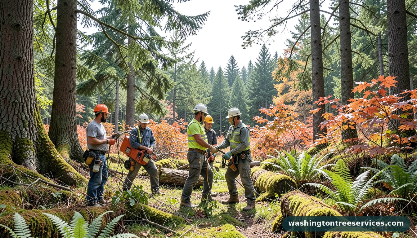 tree service sammamish - tree service equipment and crew in Washington