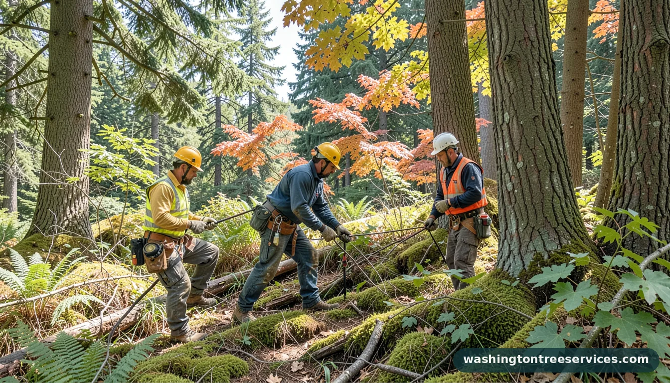 tree service seattle wa - tree service equipment and crew in Washington