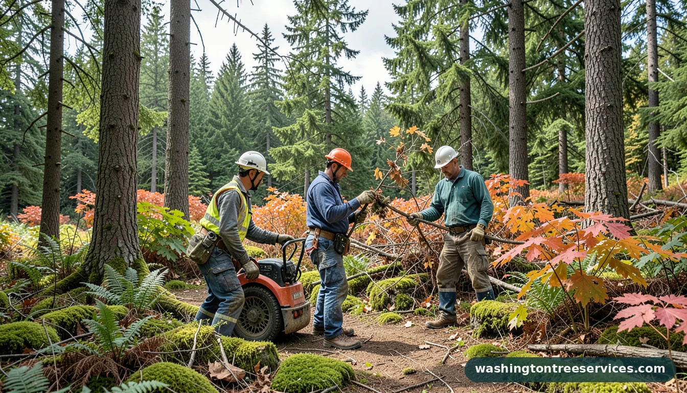tree service snoqualmie - tree service equipment and crew in Washington