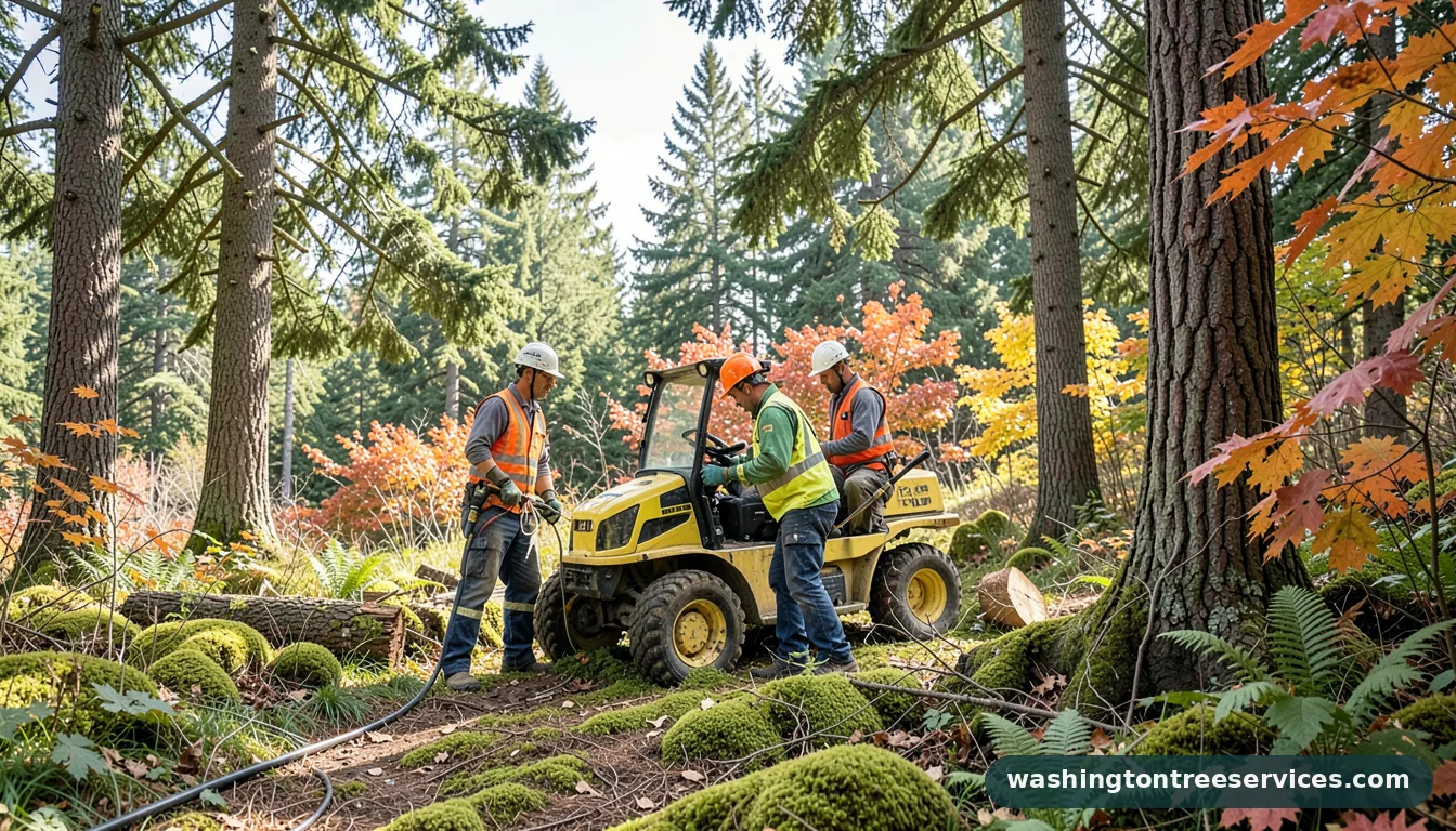 tree service woodinville wa - tree service equipment and crew in Washington