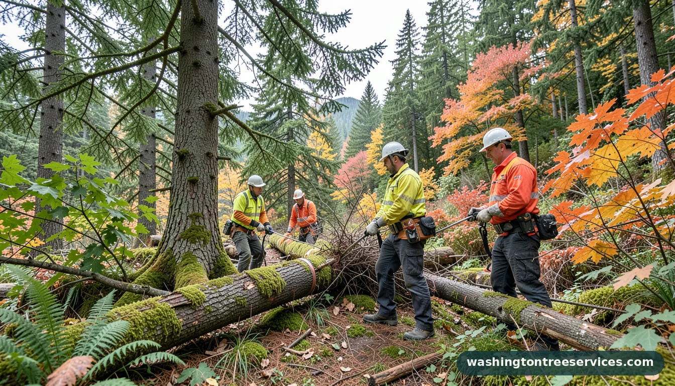 tree service woodinville - tree service equipment and crew in Washington