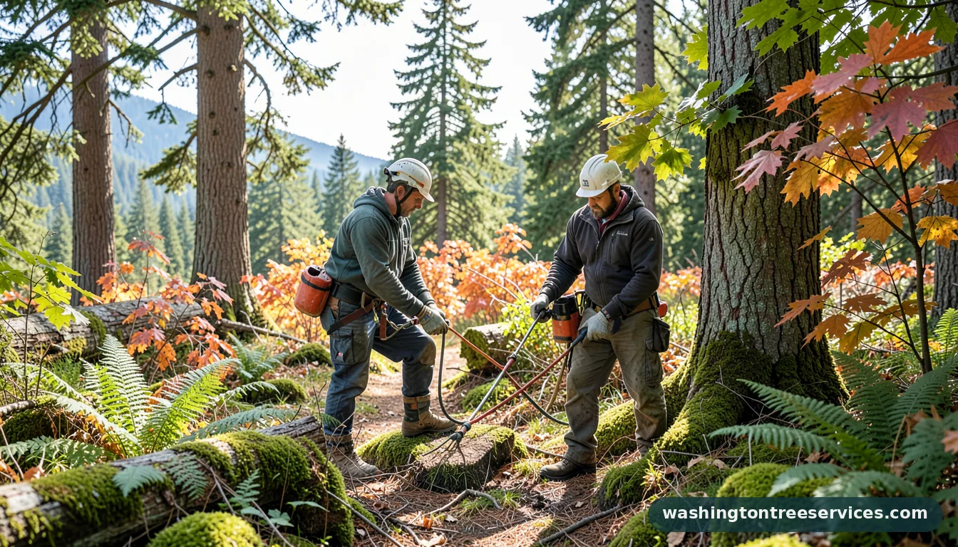 Certified arborists handling tree services bellevue in Washington tree services bellevue - certified arborists at work in Washington