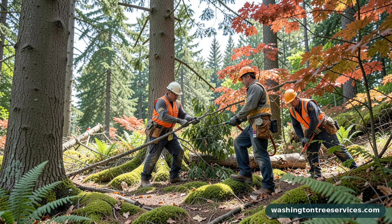 tree services in seattle - tree service equipment and crew in Washington
