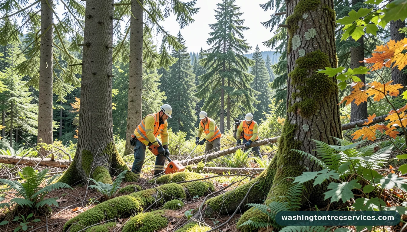 tree services near me - completed tree work by Washington Tree Services