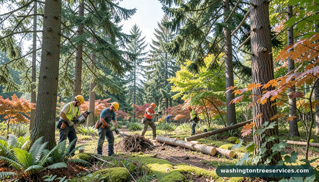 tree services seattle - completed tree work by Washington Tree Services