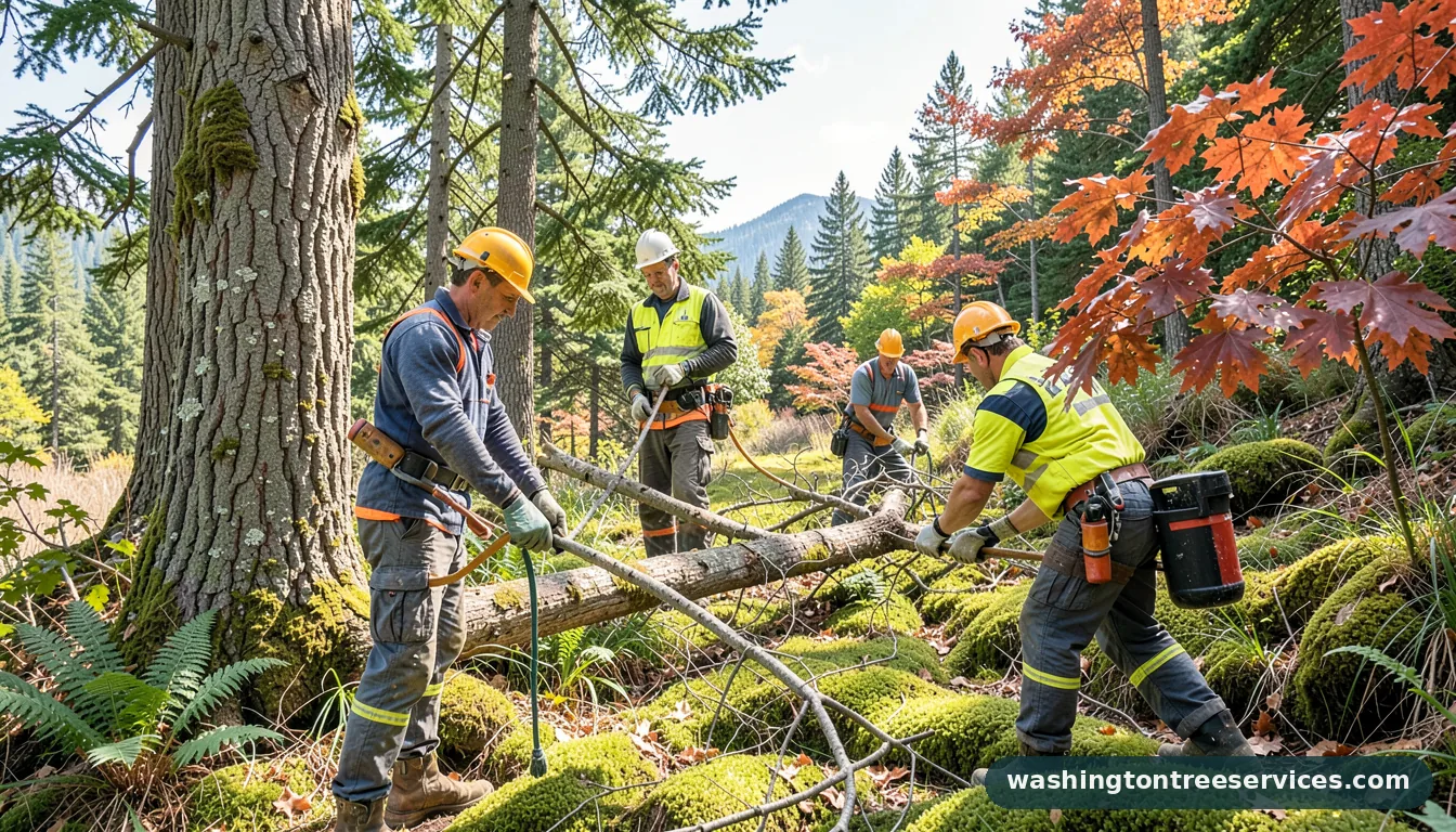 tree services - certified arborists at work in Washington