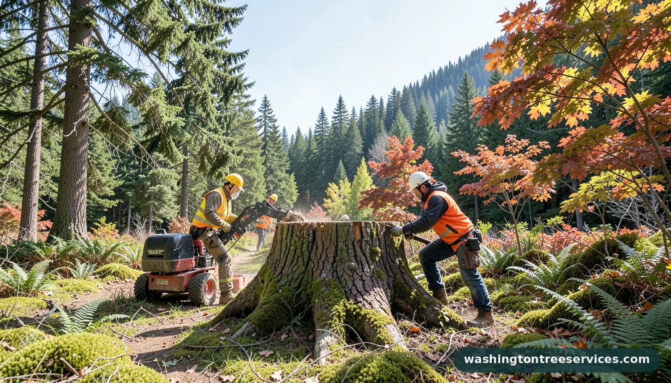 tree stump grinding - professional tree service in Washington