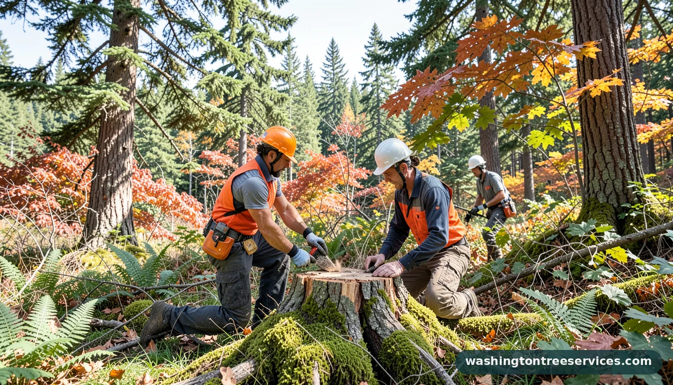 Certified arborists handling tree stump ideas in Washington tree stump ideas - certified arborists at work in Washington