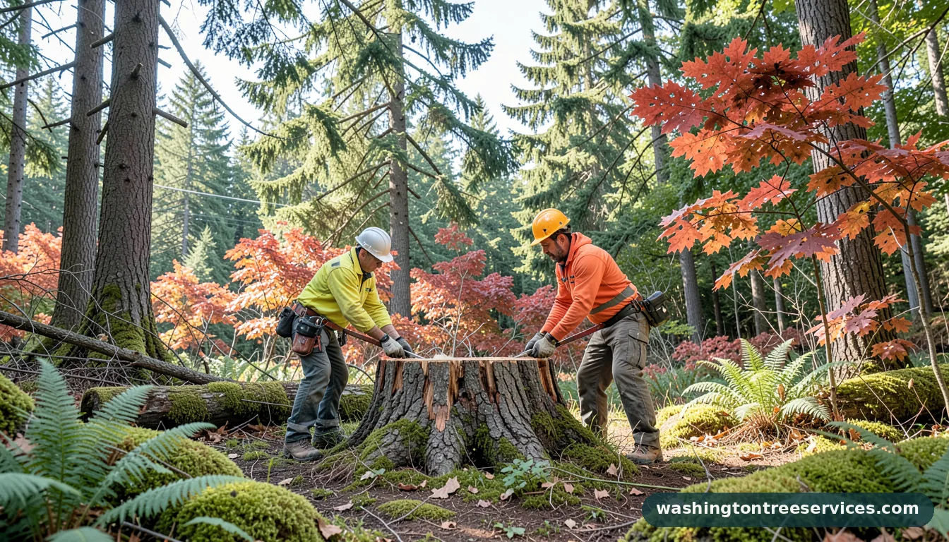 Professional equipment for tree stump ideas in Washington tree stump ideas - tree service equipment and crew in Washington