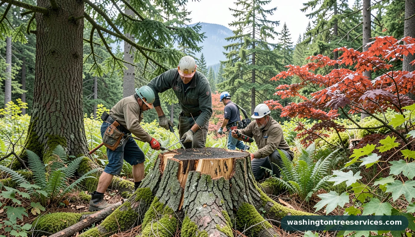 Completed tree stump ideas project by Washington Tree Services tree stump ideas - completed tree work by Washington Tree Services
