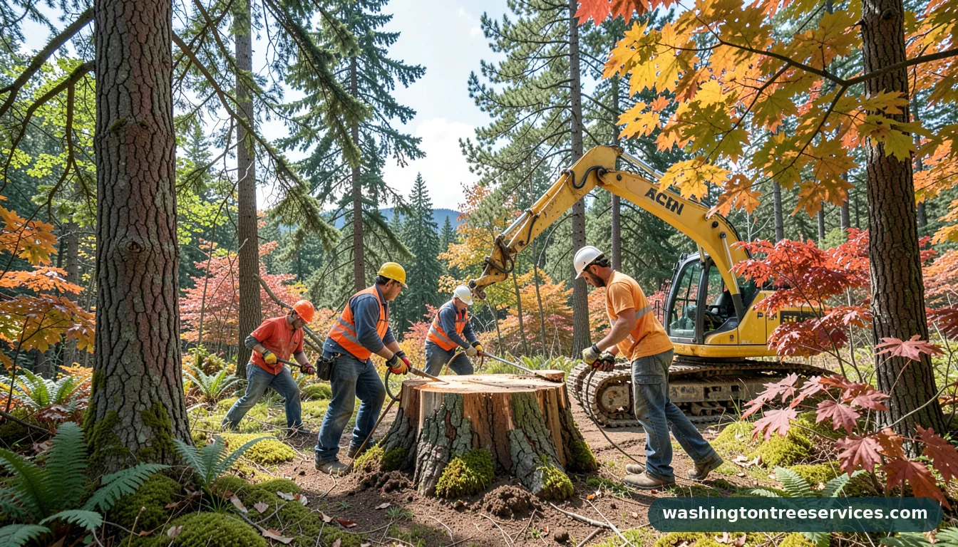 Completed tree stump removal acid project by Washington Tree Services tree stump removal acid - completed tree work by Washington Tree Services