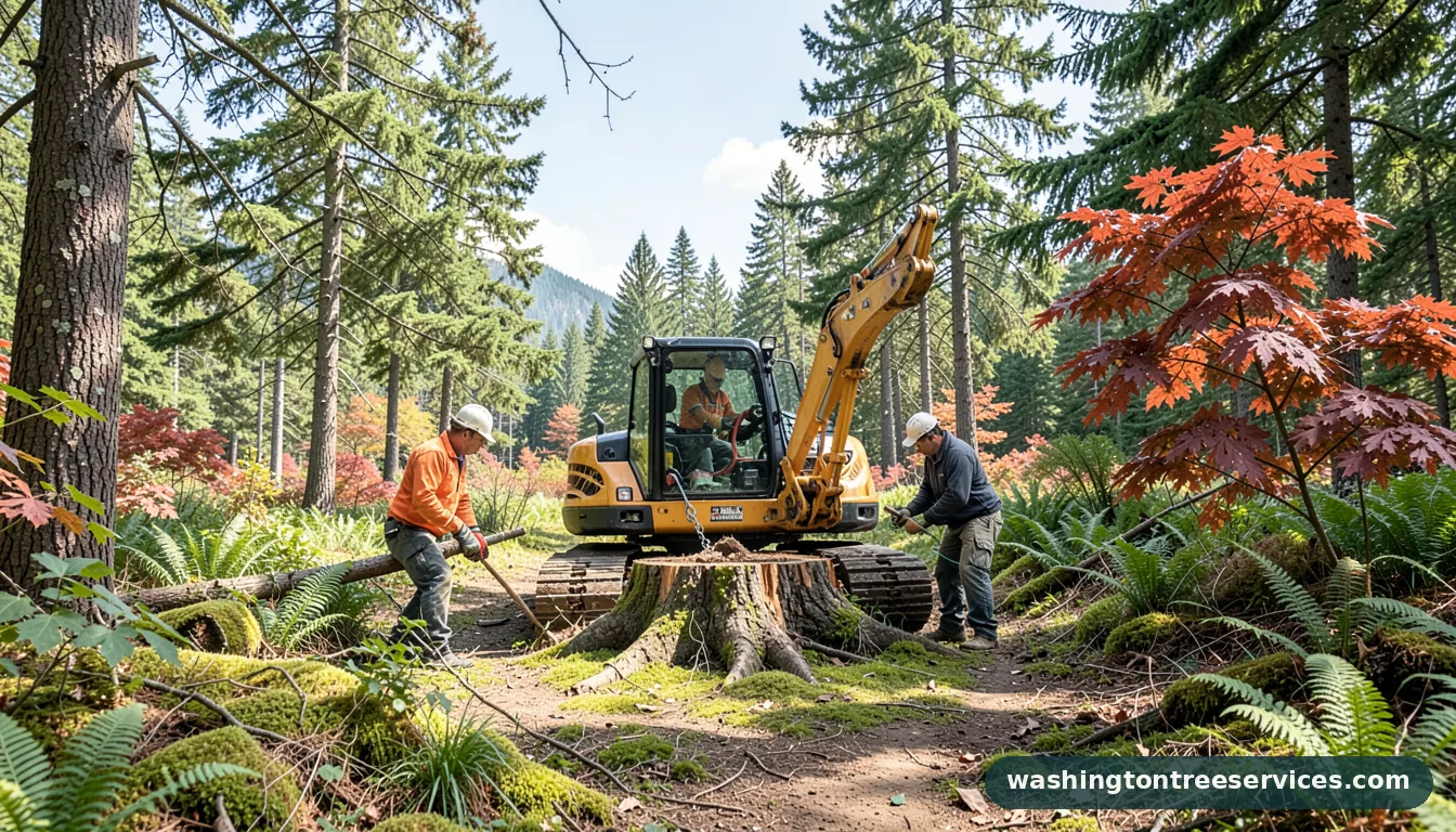 tree stump removal machine - professional tree service in Washington
