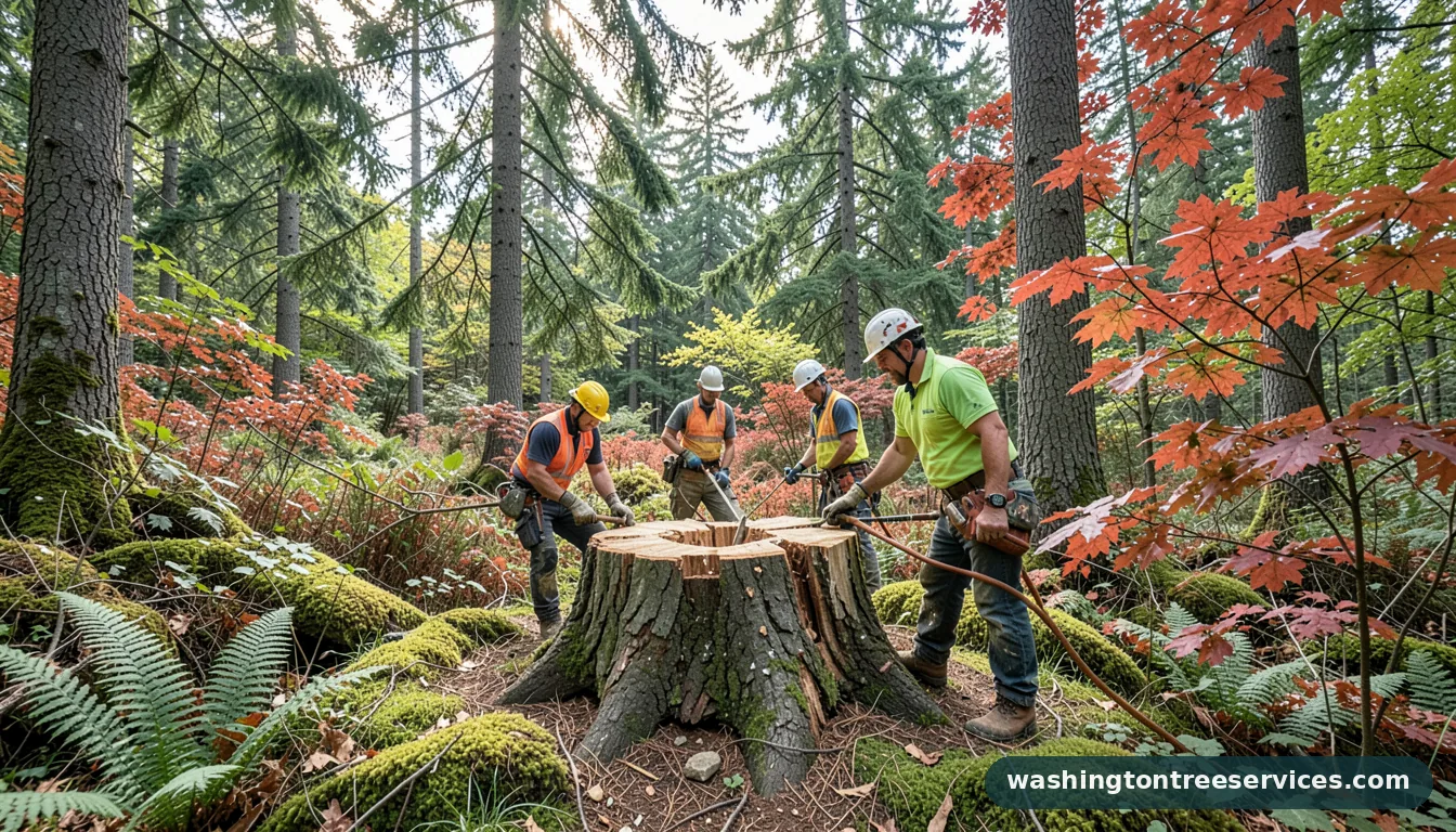 Professional equipment for tree stump removal near me in Washington tree stump removal near me - tree service equipment and crew in Washington