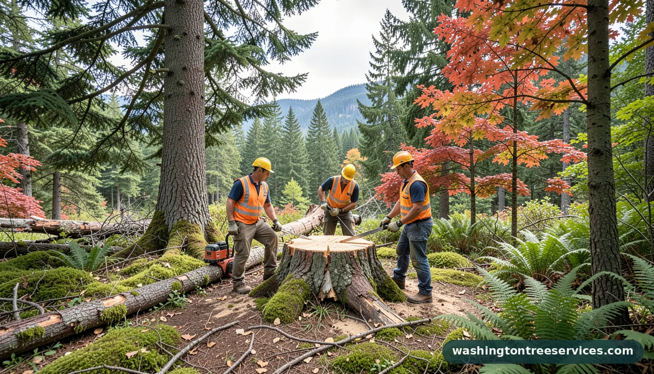 Completed tree stump removal near me project by Washington Tree Services tree stump removal near me - completed tree work by Washington Tree Services