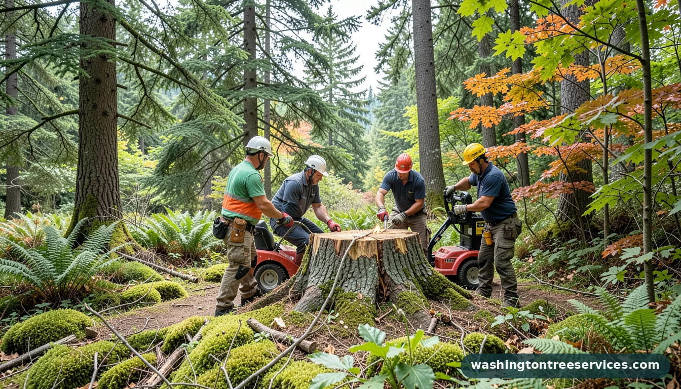 tree stump remover chemical - certified arborists at work in Washington