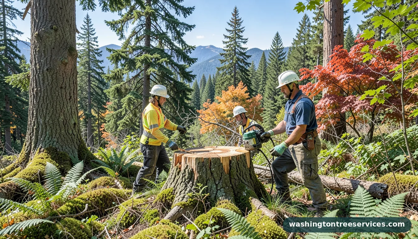 tree stump remover chemical - tree service equipment and crew in Washington