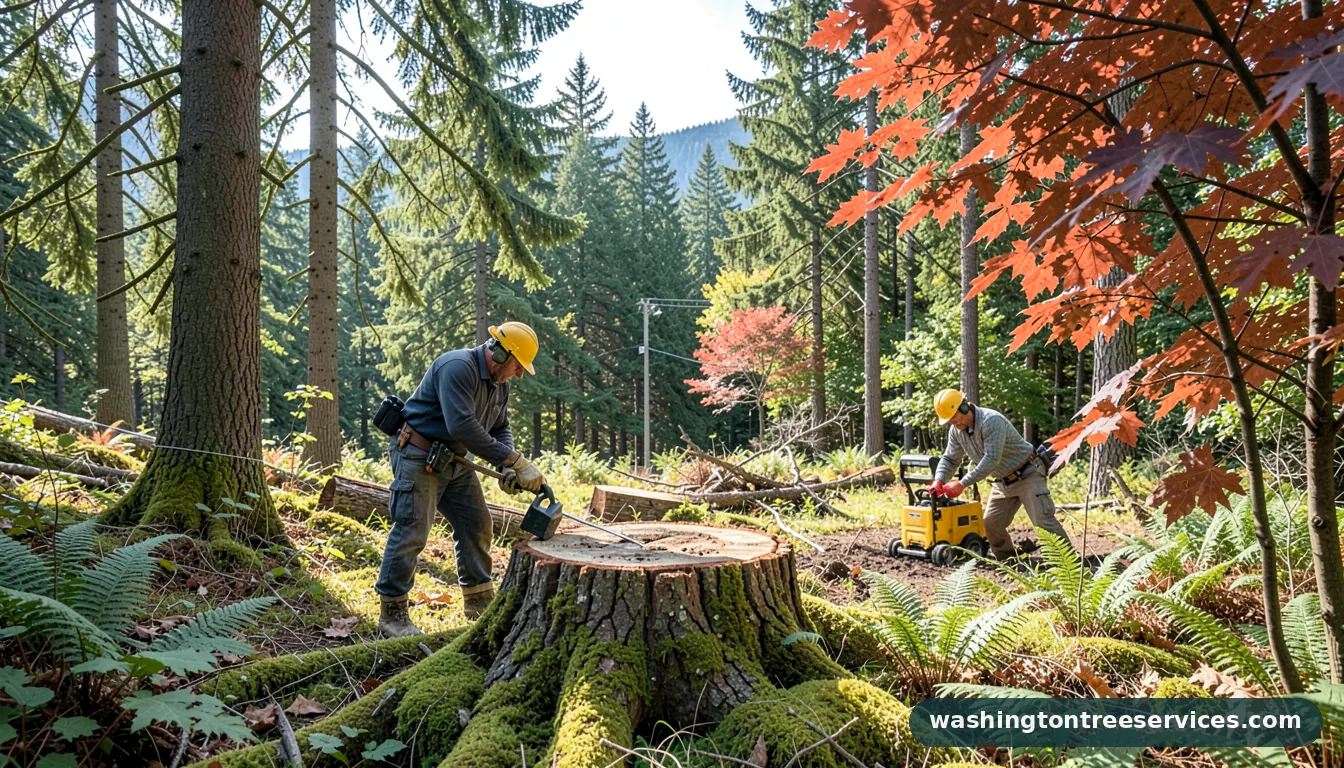 tree stump remover chemical - completed tree work by Washington Tree Services