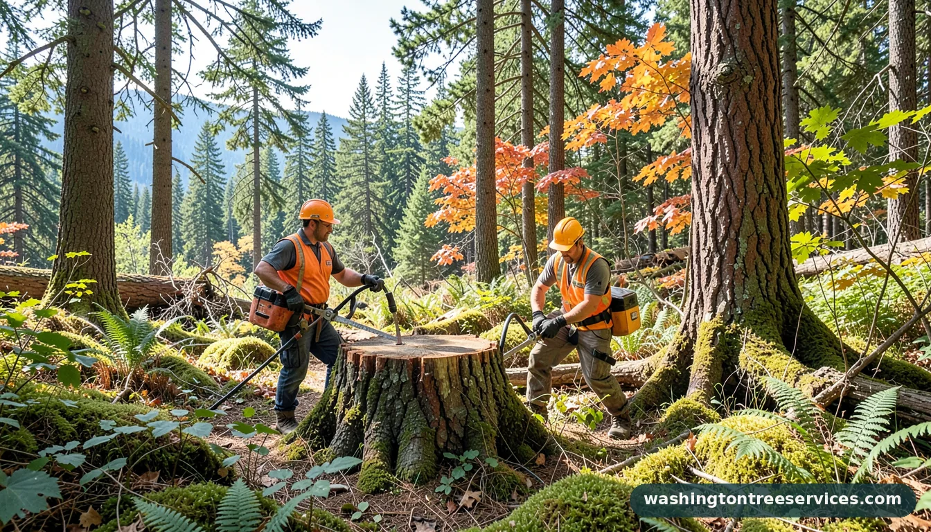 tree stump remover rental - tree service equipment and crew in Washington