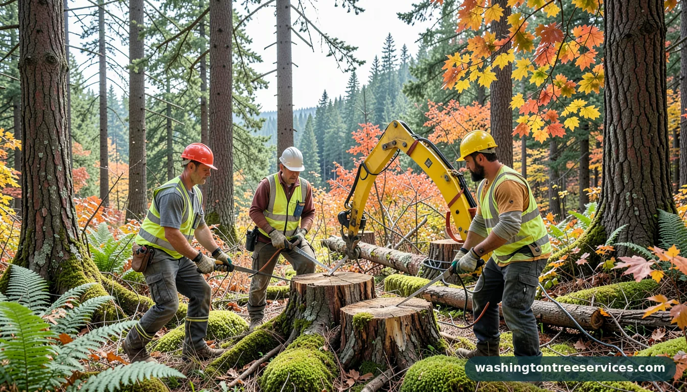 tree stump removers - tree service equipment and crew in Washington