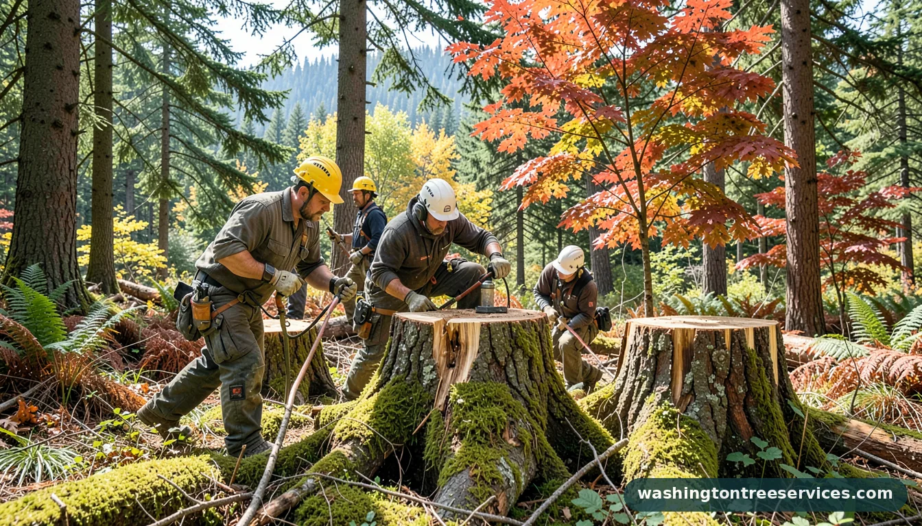tree stump removers - completed tree work by Washington Tree Services