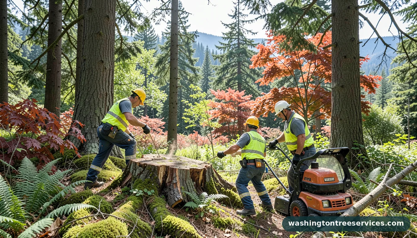 Completed tree stumps project by Washington Tree Services tree stumps - completed tree work by Washington Tree Services