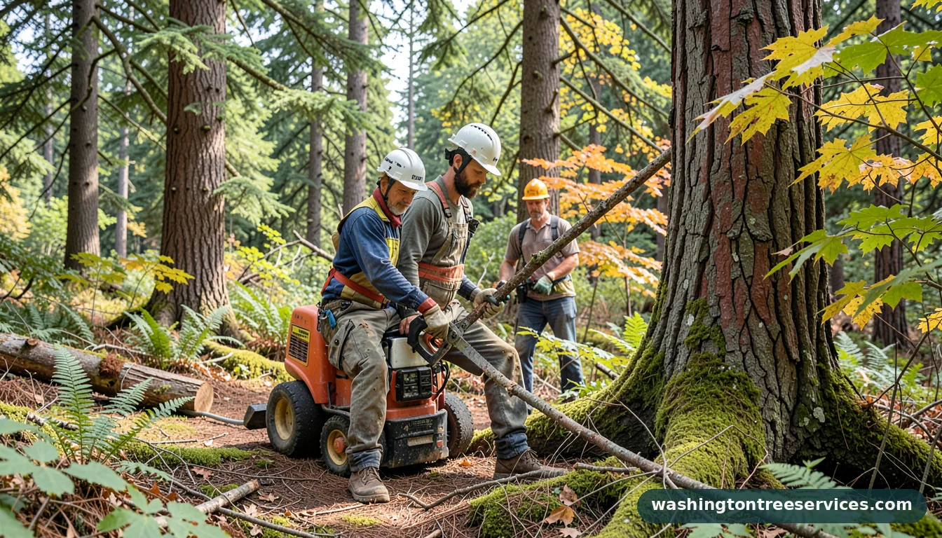 tree trimmer - tree service equipment and crew in Washington