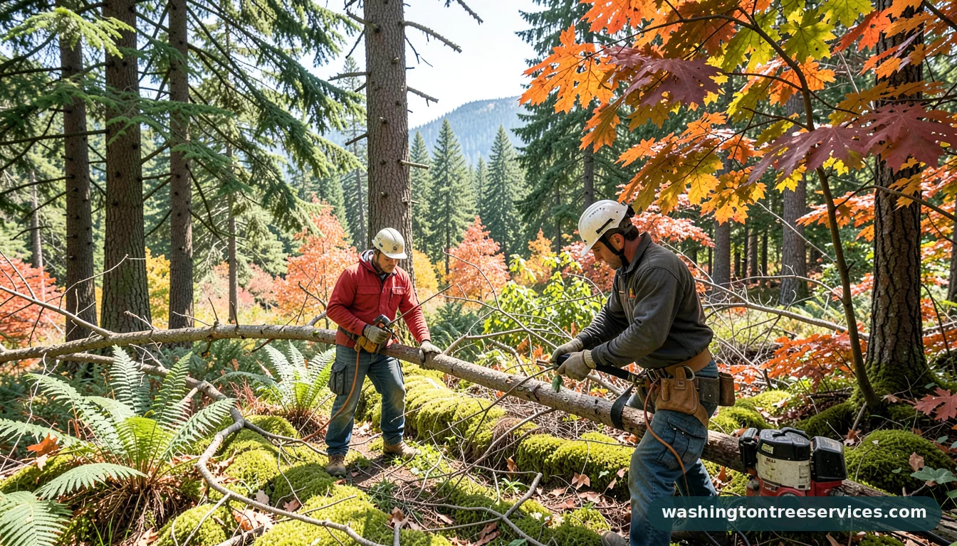 Certified arborists handling tree trimming company in Washington tree trimming company - certified arborists at work in Washington