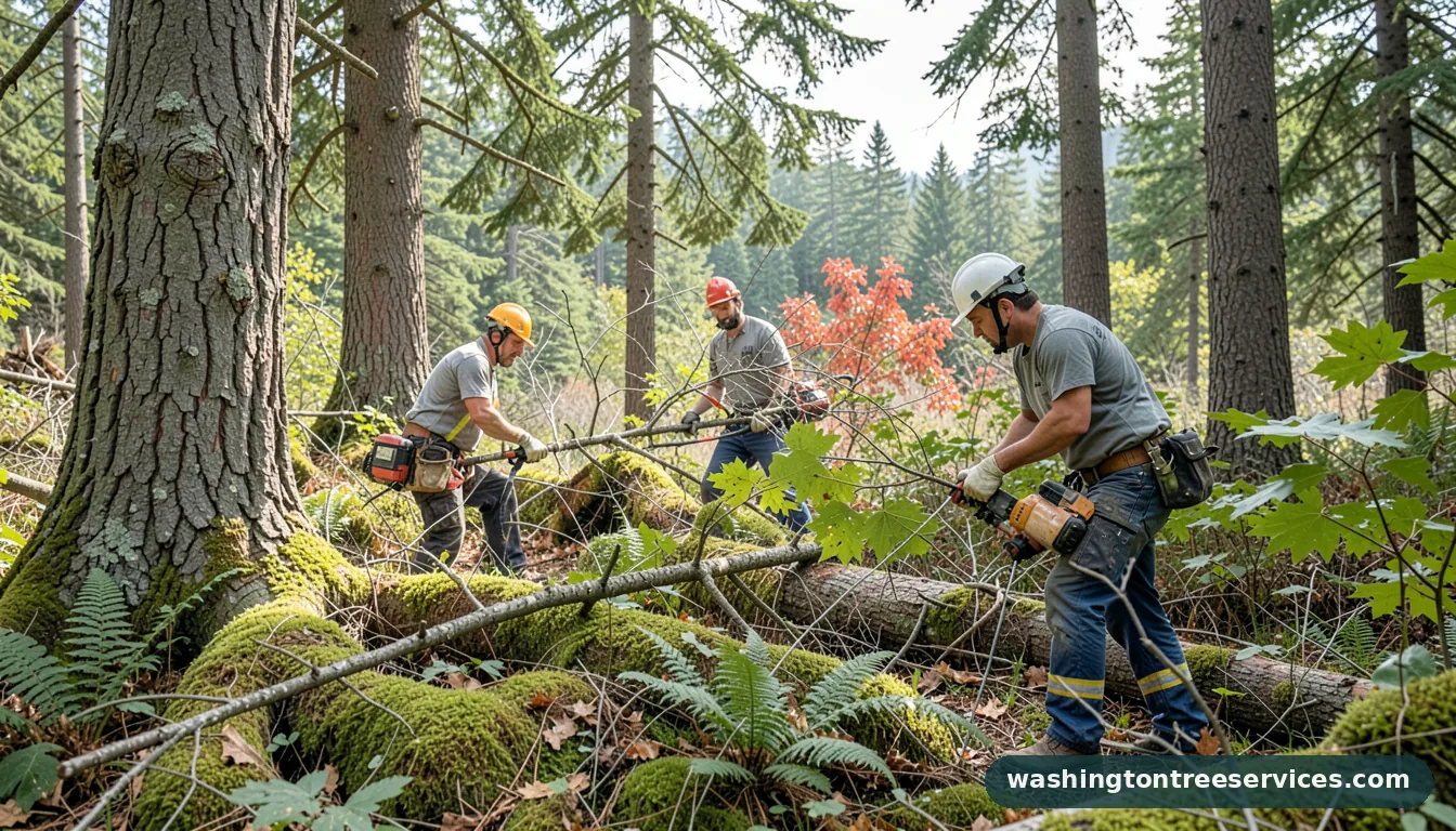 Professional equipment for tree trimming company in Washington tree trimming company - tree service equipment and crew in Washington