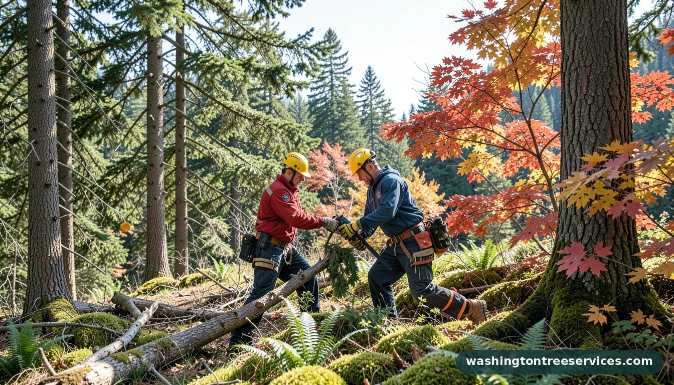 Professional equipment for tree trimming cost calculator in Washington tree trimming cost calculator - tree service equipment and crew in Washington