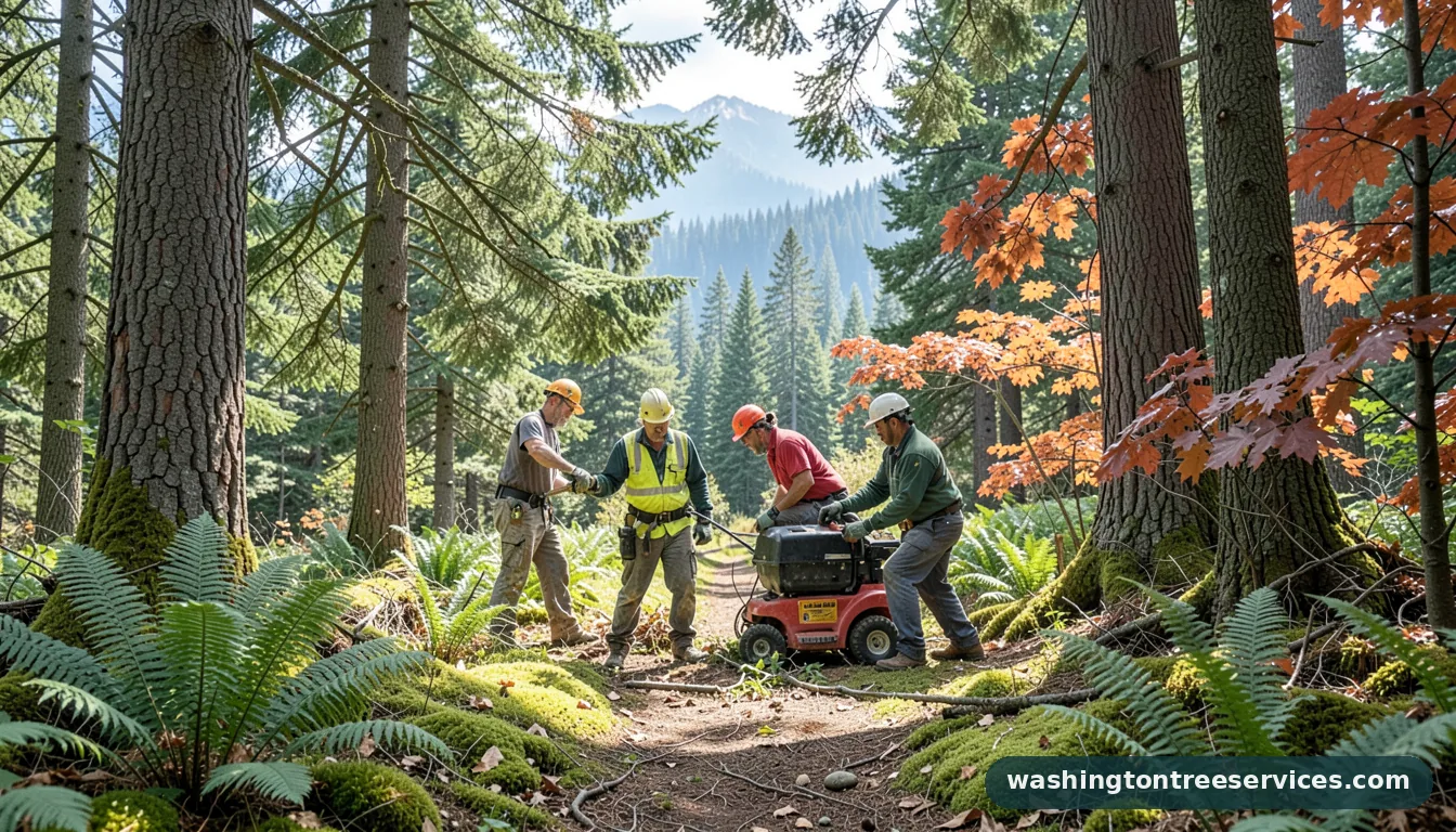 Completed tree trimming cost calculator project by Washington Tree Services tree trimming cost calculator - completed tree work by Washington Tree Services