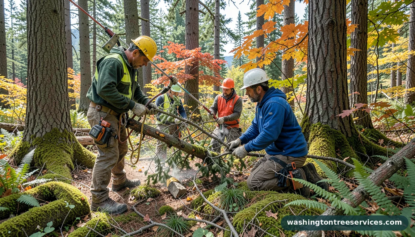 Certified arborists handling tree trimming everett wa in Washington tree trimming everett wa - certified arborists at work in Washington
