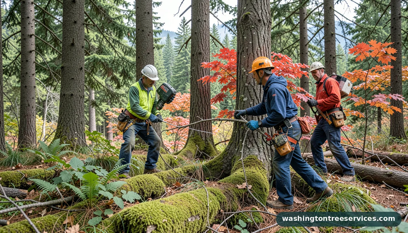 Completed tree trimming everett wa project by Washington Tree Services tree trimming everett wa - completed tree work by Washington Tree Services