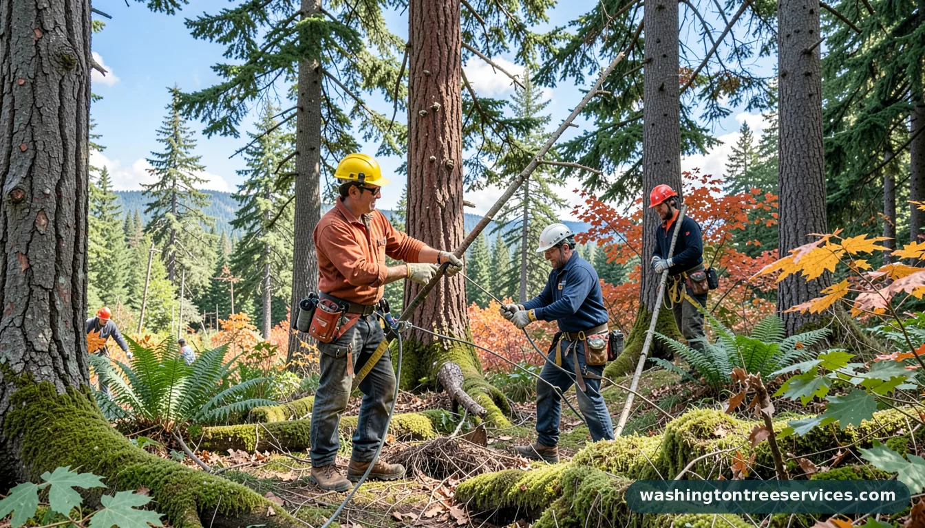 tree trimming everett - tree service equipment and crew in Washington