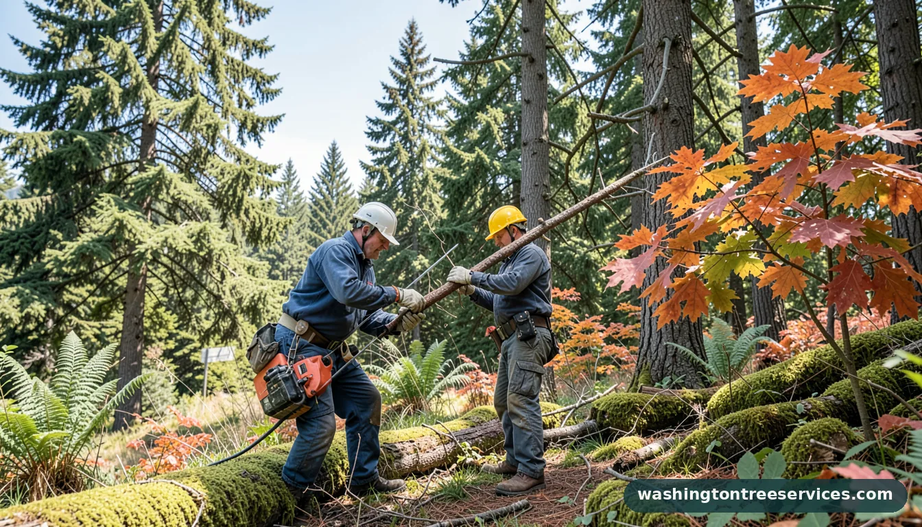Professional equipment for tree trimming issaquah in Washington tree trimming issaquah - tree service equipment and crew in Washington