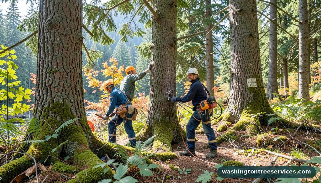 Certified arborists handling tree trimming kirkland in Washington tree trimming kirkland - certified arborists at work in Washington