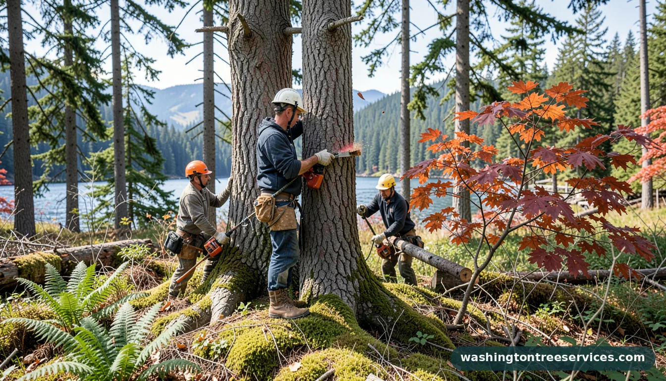 Certified arborists handling tree trimming oak harbor wa in Washington tree trimming oak harbor wa - certified arborists at work in Washington