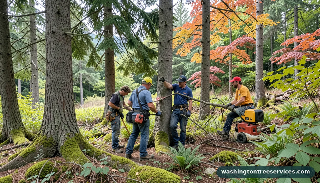 Completed tree trimming pricing project by Washington Tree Services tree trimming pricing - completed tree work by Washington Tree Services