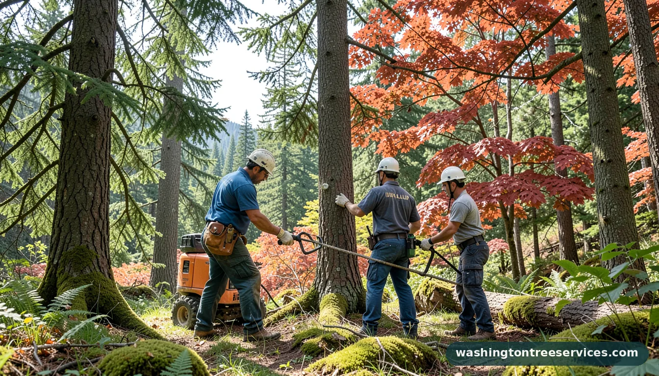 tree trimming puyallup - certified arborists at work in Washington